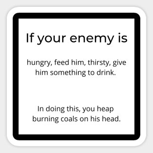 Enemy - Burning Coals Design 1 Sticker